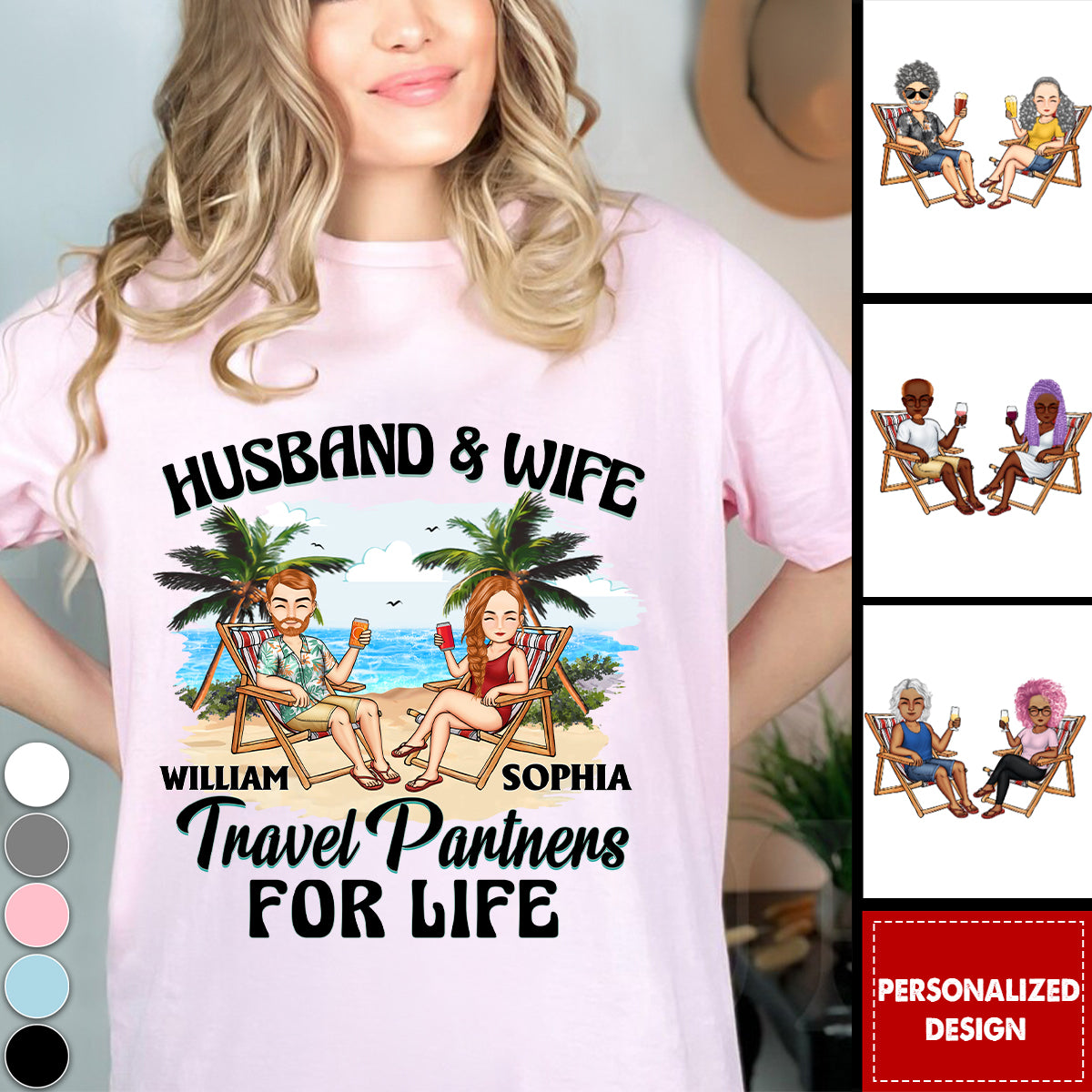Travel Partners For Life - Personalized T Shirt