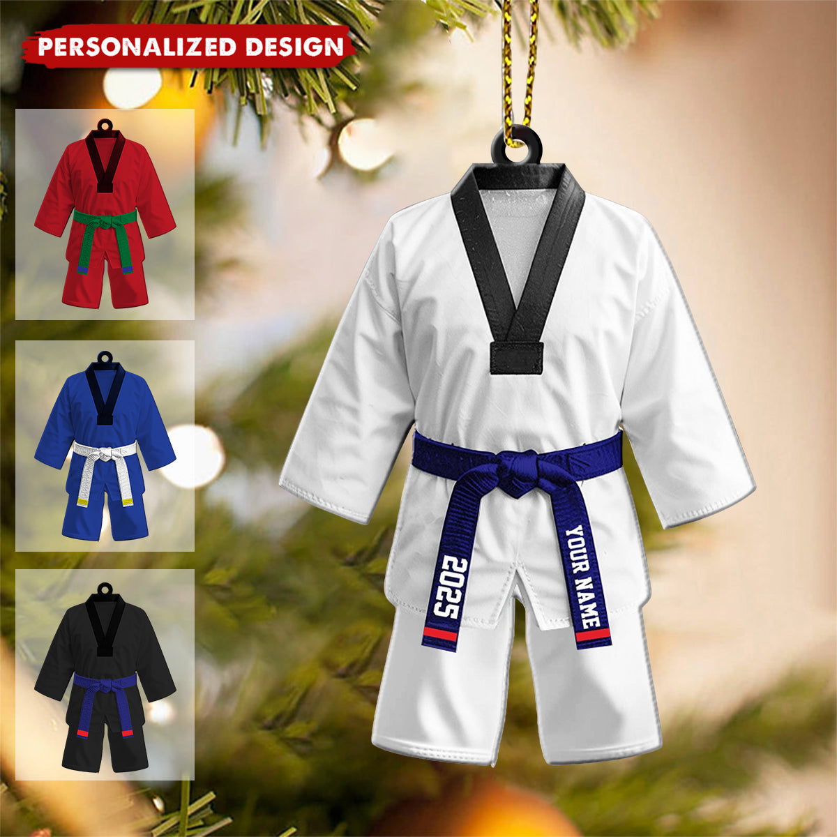 Personalized Taekwondo Ornament, Karate Ornament, Sport Lovers Gift