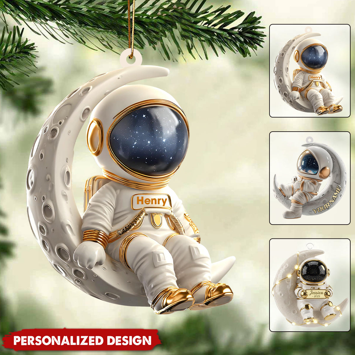 Personalized Astronaut Christmas Ornament-Astronaut Gift