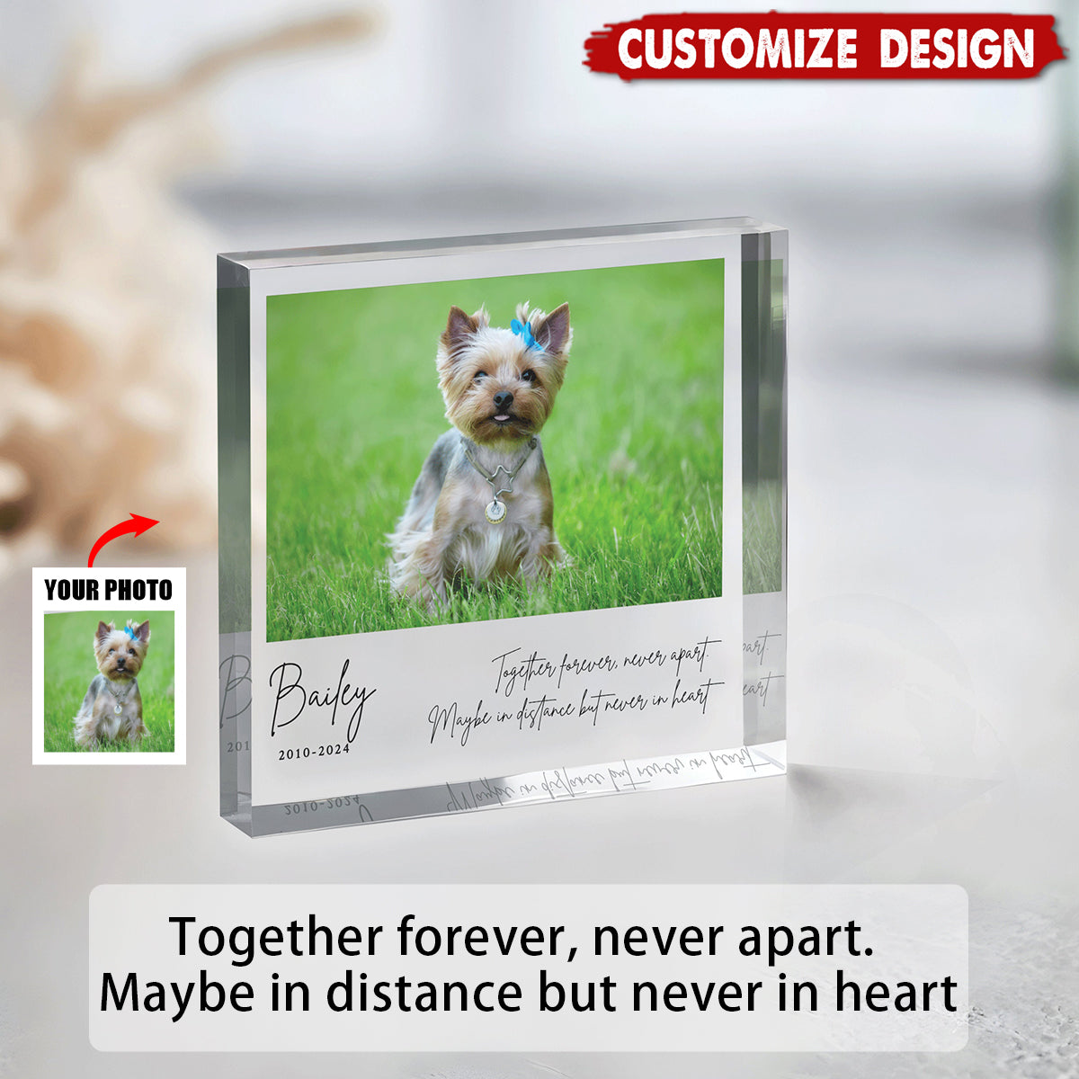 Personalized Pet Memorial Plaque - Pet Loss Keepsake