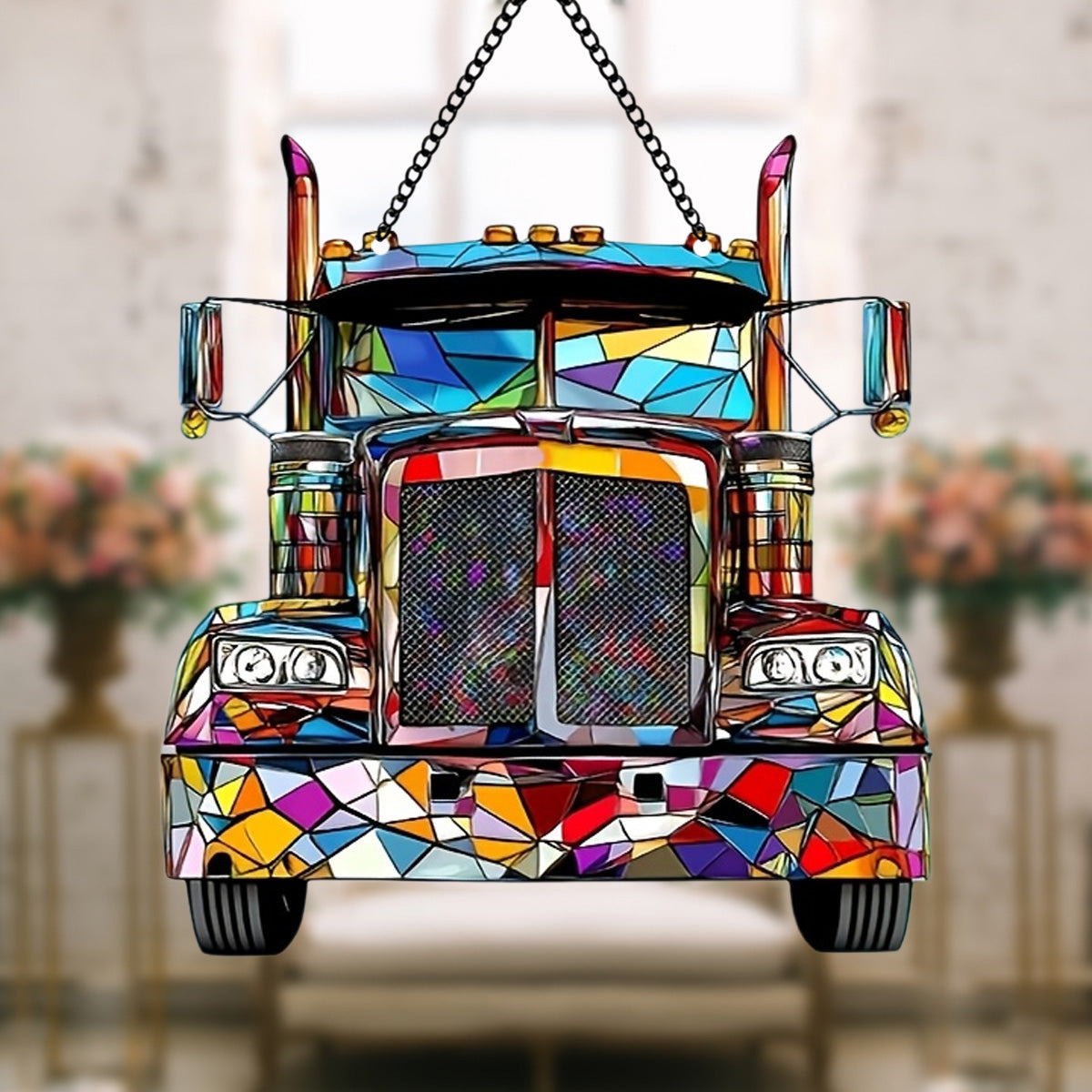 Colorful Truck Window Hanging Suncatcher Ornament Gift For Truck Lovers