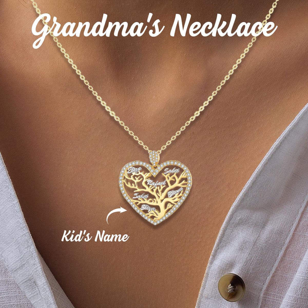 Personalized Tree of Life Pendant Necklace