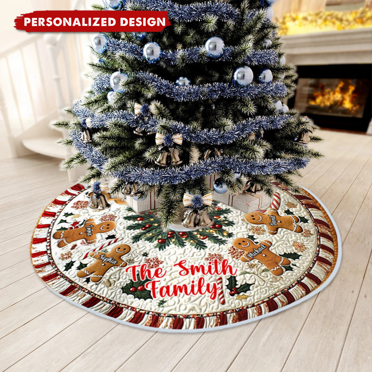 The Gingerbread Crew - Personalized Family Tree Skirt