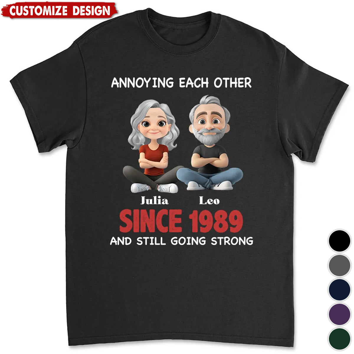 Together Forever - Personalized Unisex T-shirt - Gift For Couple