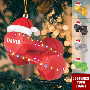 Personalized Fitness Christmas Ornament,Gift for Gym Lovers - 2024 New Release