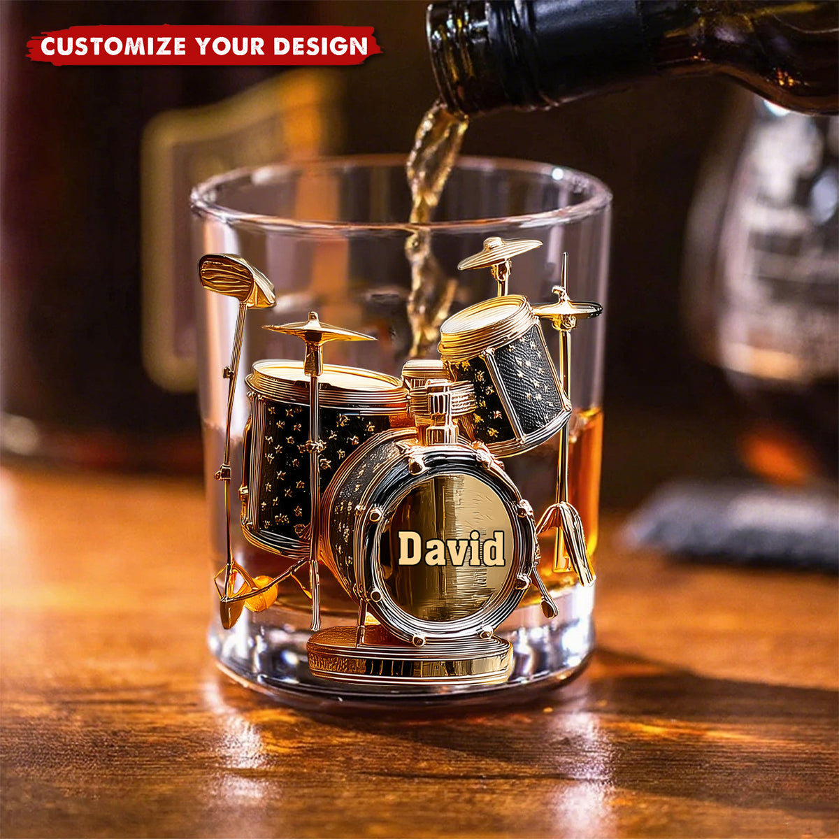 Awsome Drumer - Personalized Drummer Whiskey Glass