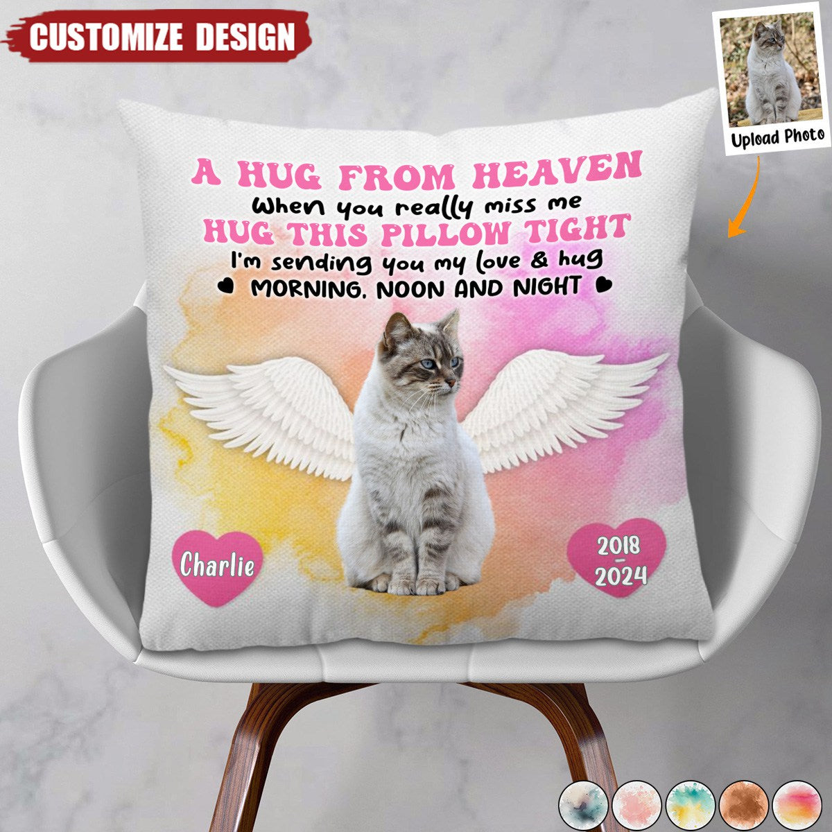 When You Miss Me, Hug This - Personalized Photo Pillow