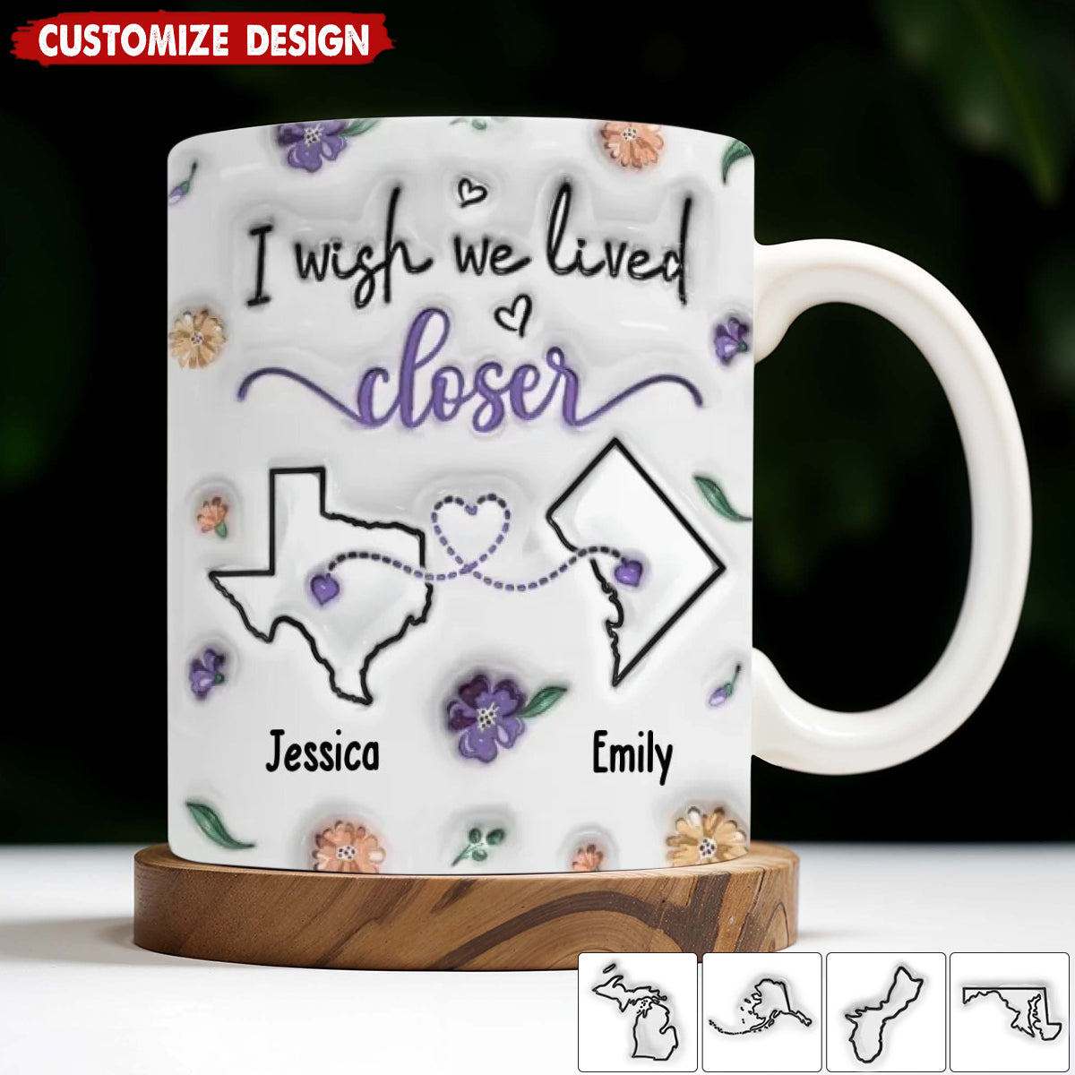 I Found A Sister By Heart - Bestie Personalized 3D Inflated Effect Printed Mug - Gift For Best Friends
