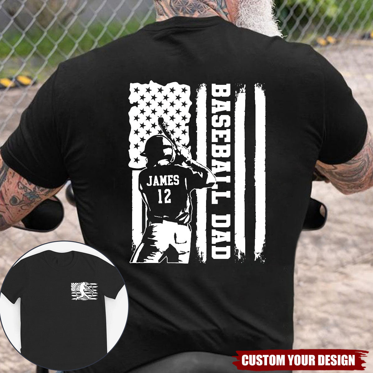 Personalized Baseball Dad Shirt, Gift For Dad/Grandpa, Father's Day Shirt, Baseball Lover Shirt