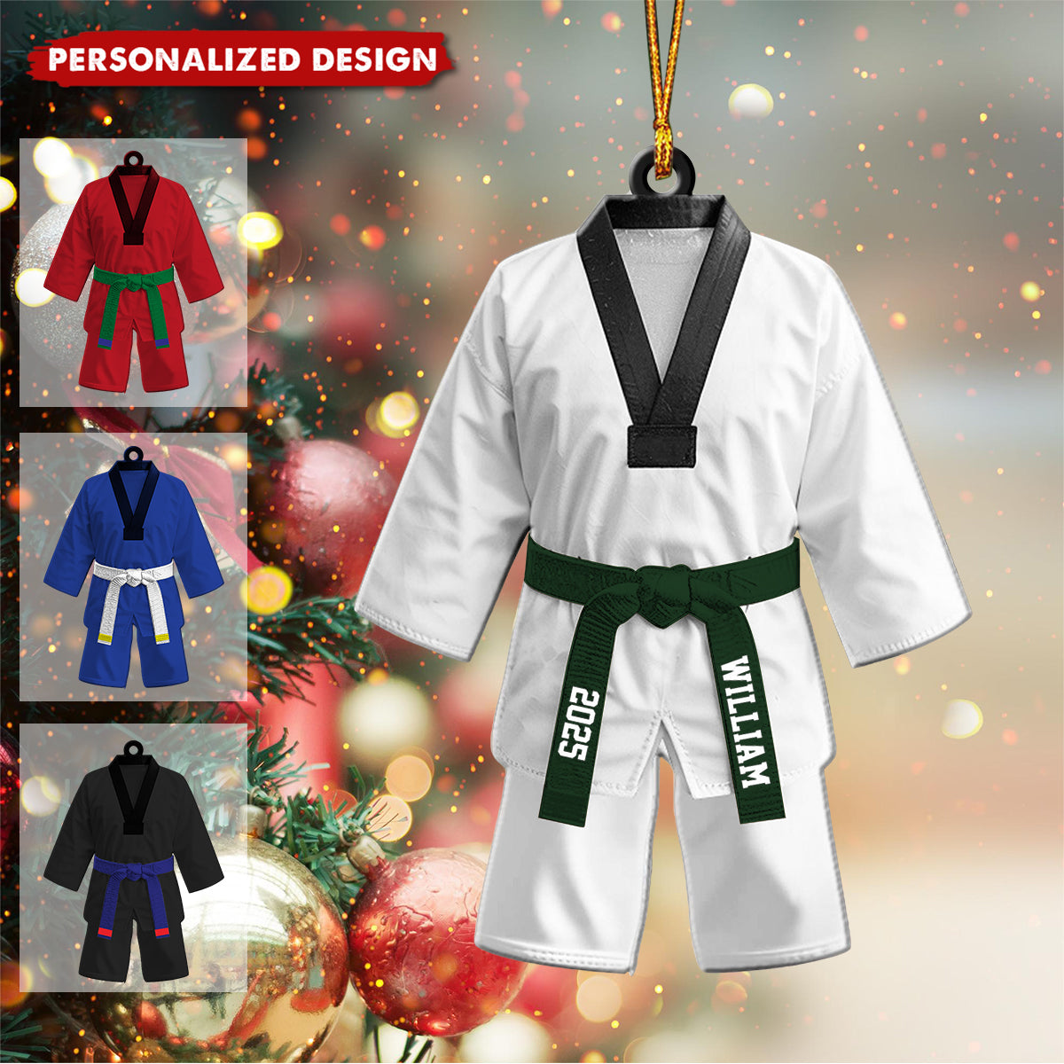 Personalized Taekwondo Ornament, Karate Ornament, Sport Lovers Gift