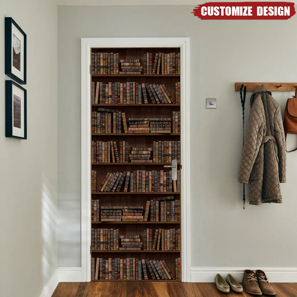 Personalized Bookcase Door Cover - Gift FoR Bookworms