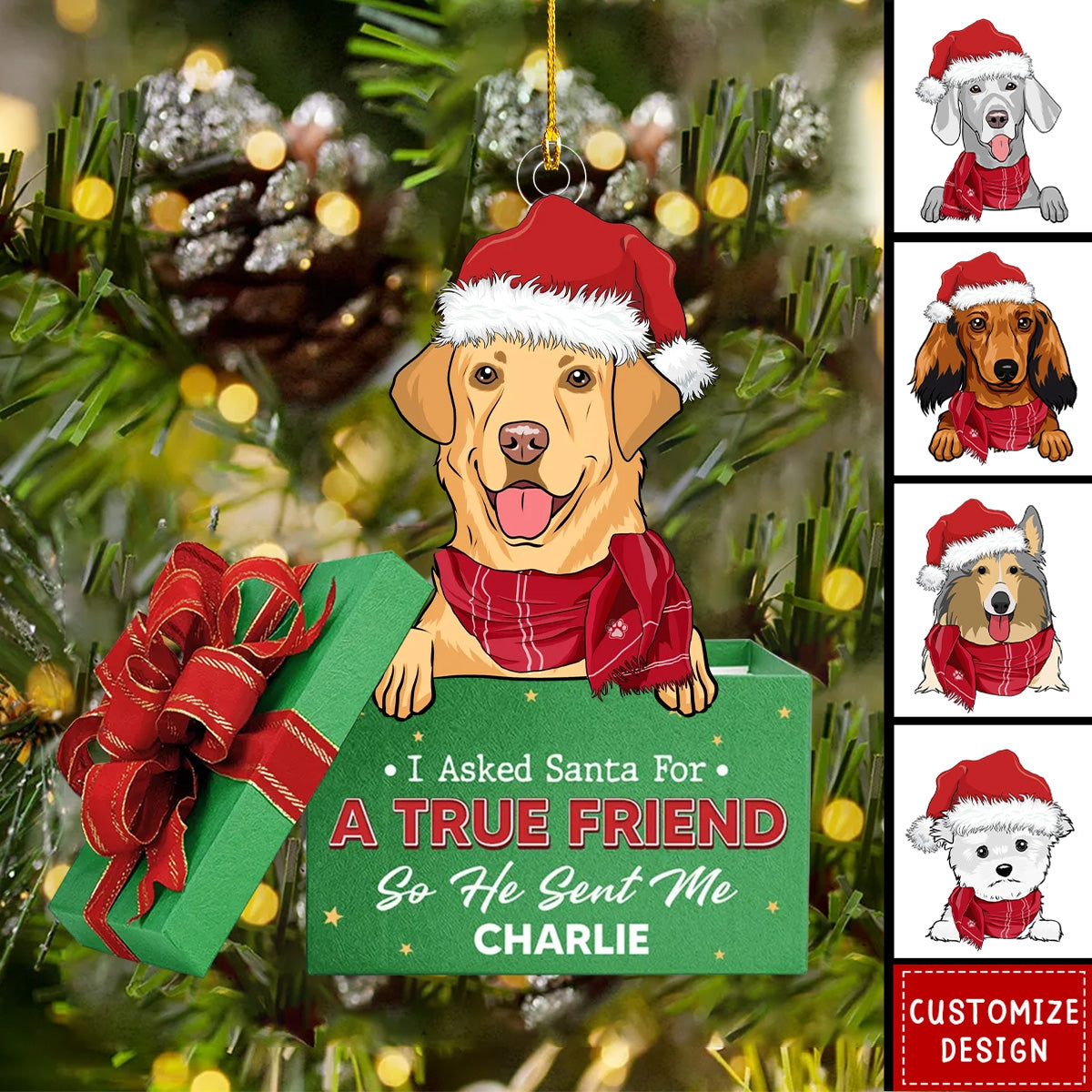 A True Friend - Personalized Acrylic Ornament - 2024 New Release