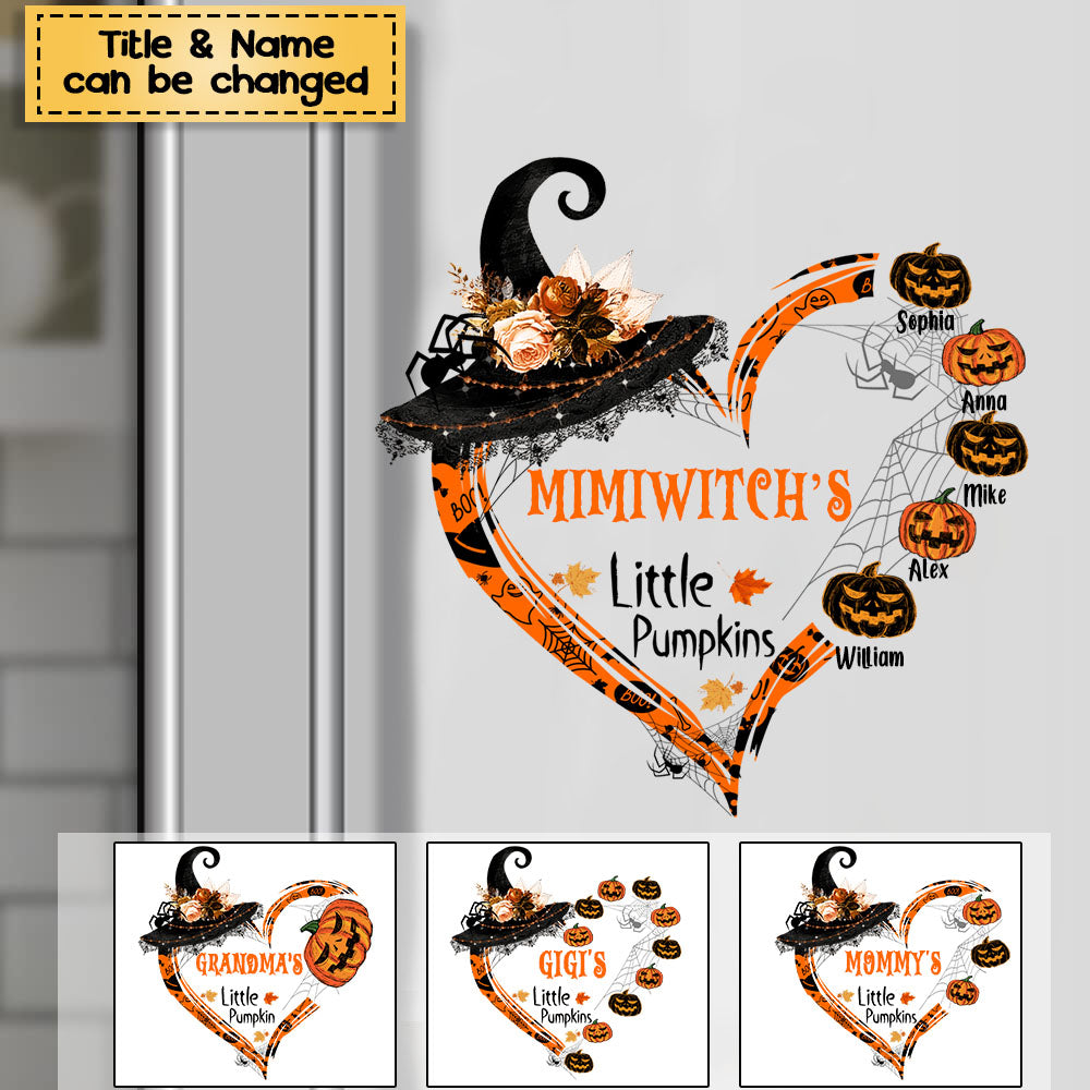 Nanawitch's Little Pumpkins - Personalized Decal/Sticker - Halloween Gift For Grandmother