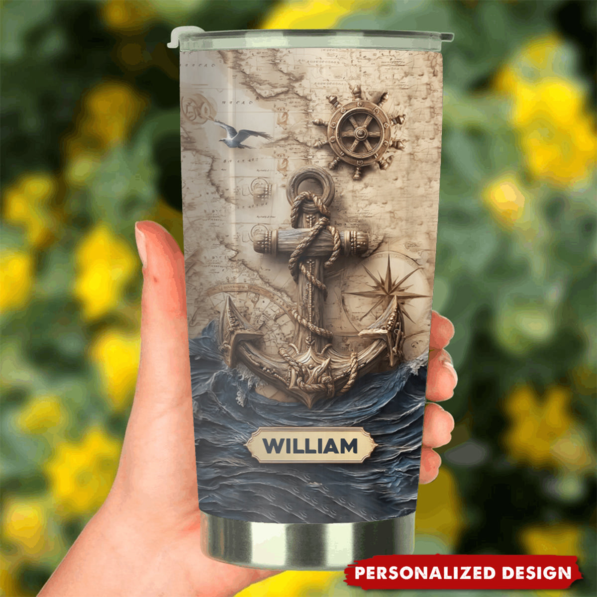 Proud Sailor-Personalized Boating Full Print Tumbler