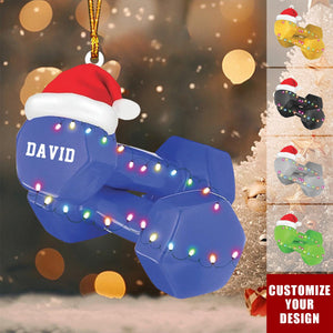 Personalized Fitness Christmas Ornament,Gift for Gym Lovers - 2024 New Release