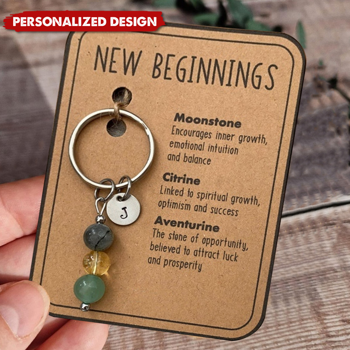 New Beginnings-Personalized Crystal Keychain