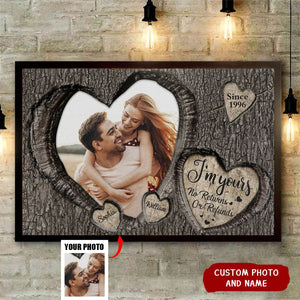 Personalized  God Knew My Heart Needed You Couples Photo Canvas Poster
