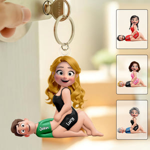 Personalized Naughty Couple Keychain -  Gifts For Couple