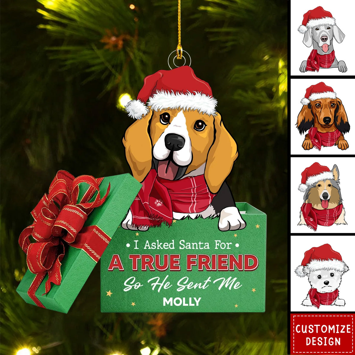 A True Friend - Personalized Acrylic Ornament - 2024 New Release