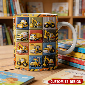 Construction Machines - Personalized Kid Mug
