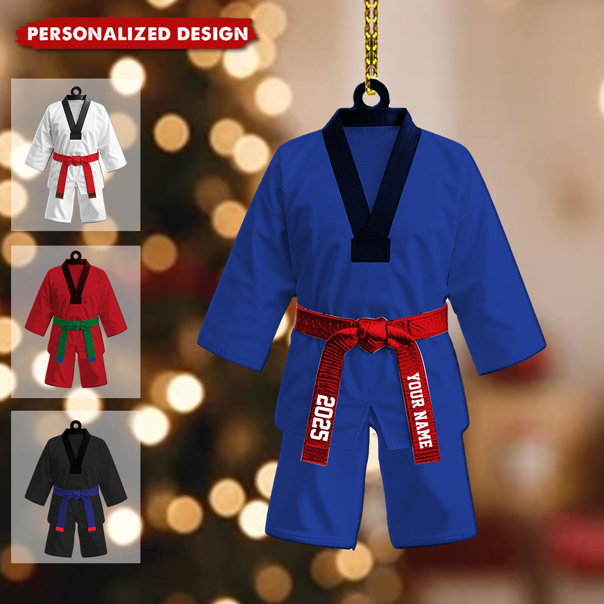 Personalized Taekwondo Ornament, Karate Ornament, Sport Lovers Gift