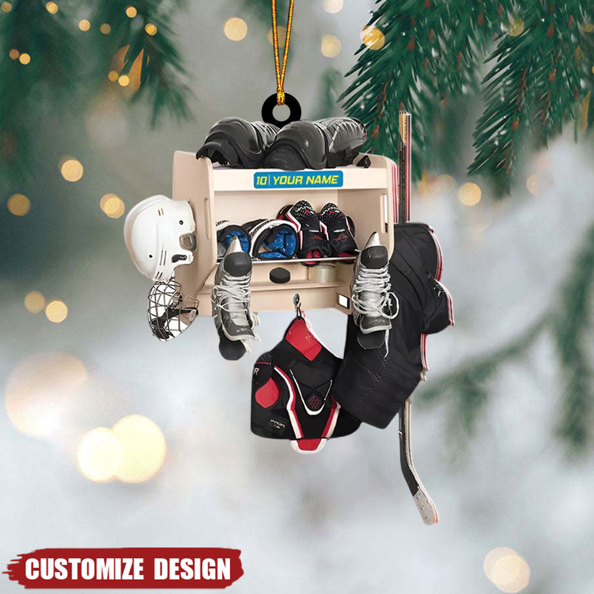 2024 New Release Personalized Hockey Closet Ornament -Gift For Hockey Lover