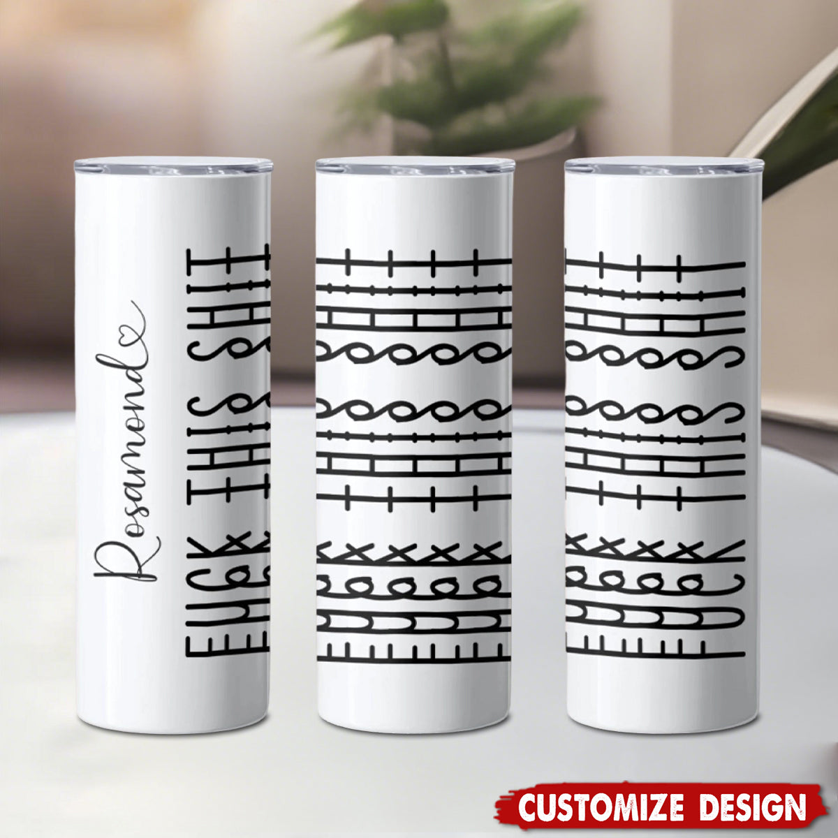 Let The Tumbler Do The Talking-Personalized Fk This Sh*t Tumbler-Gift For Best Friends, Sisters, Family Members, Coworkers