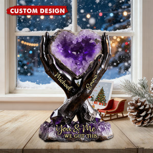 Personalized Couple Custom Shaped Acrylic Plaque - You & Me We Got This