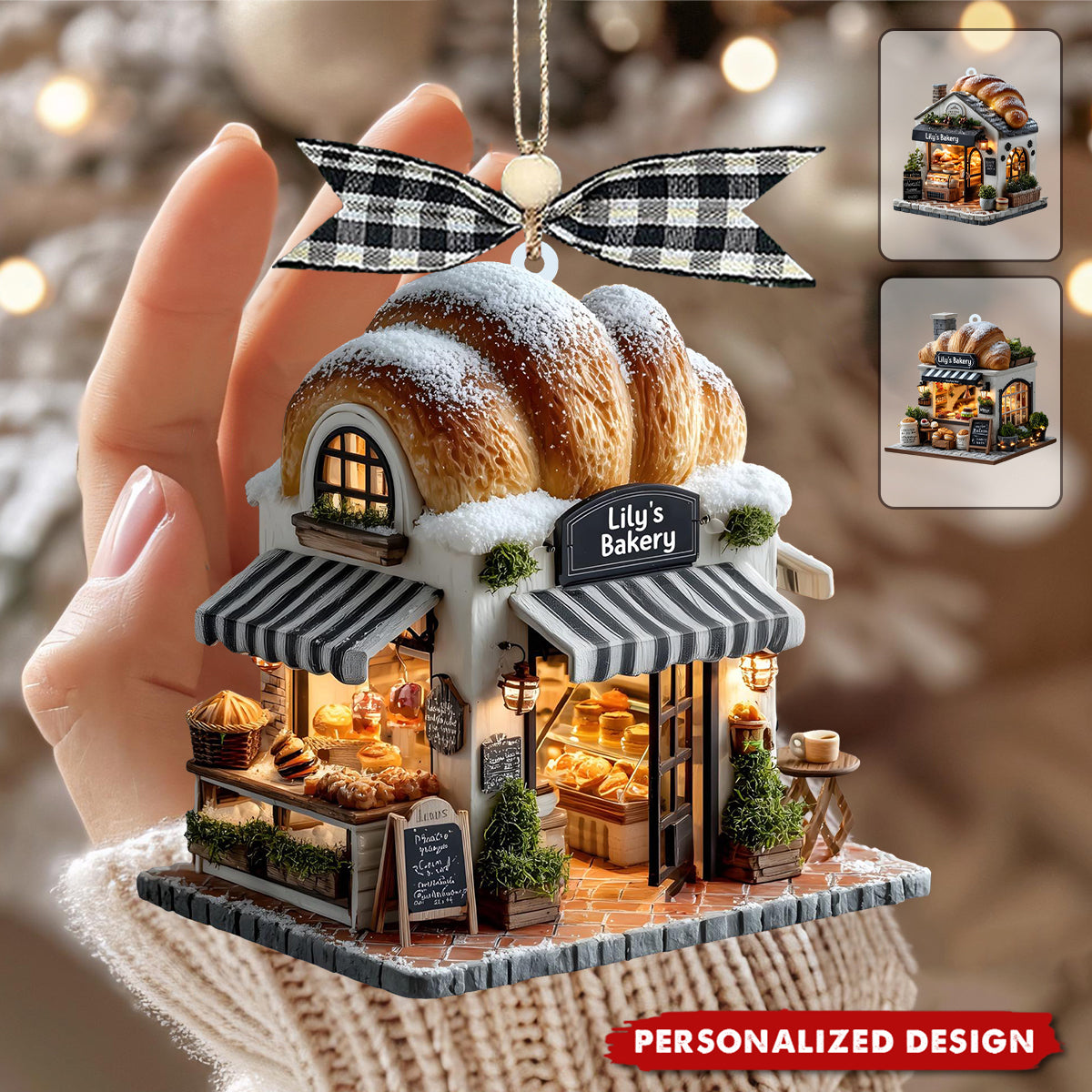 Personalized Bakery Christmas Ornament