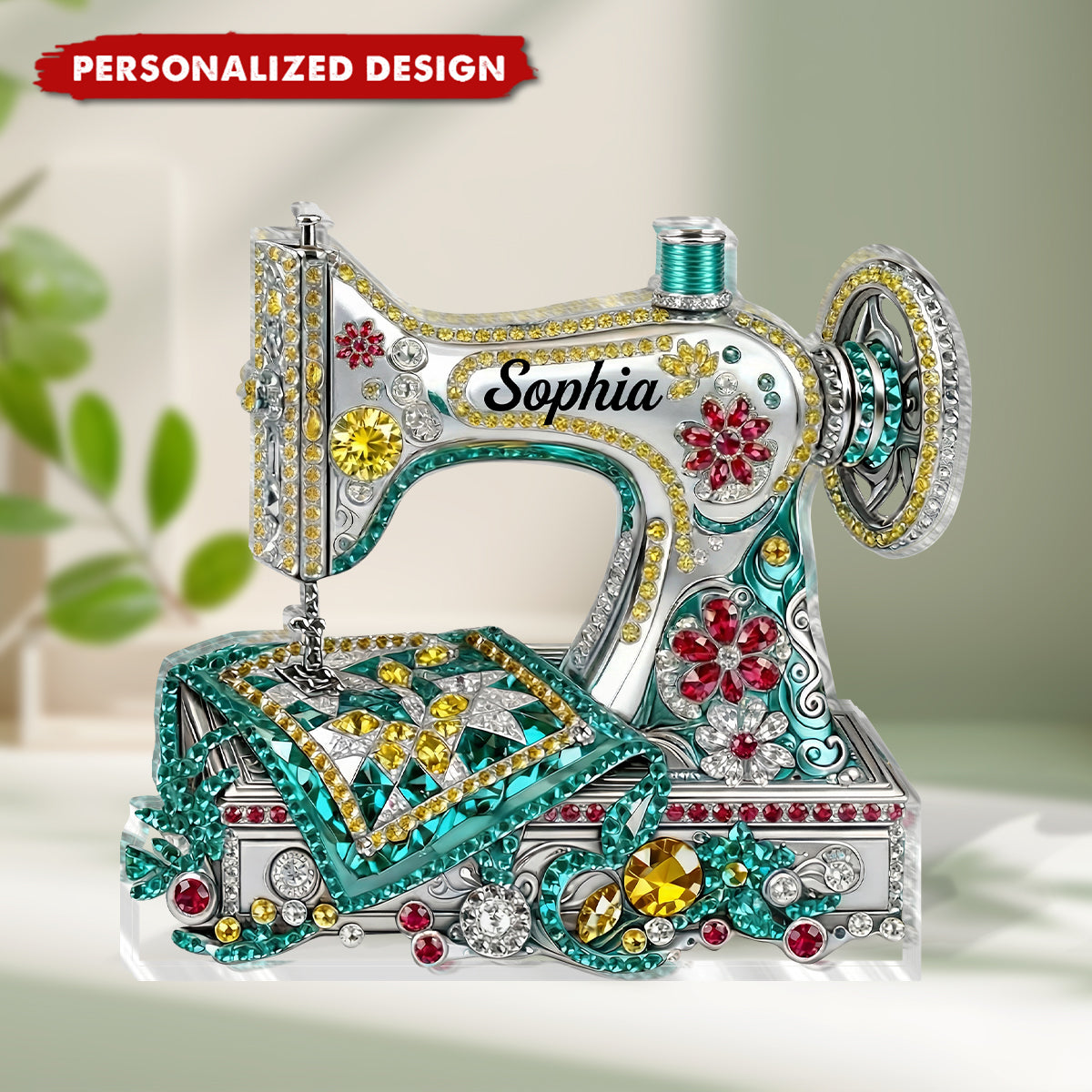 Personalized Shaped Acrylic Plaque-Sewing Gift For Mom Grandma Daughter