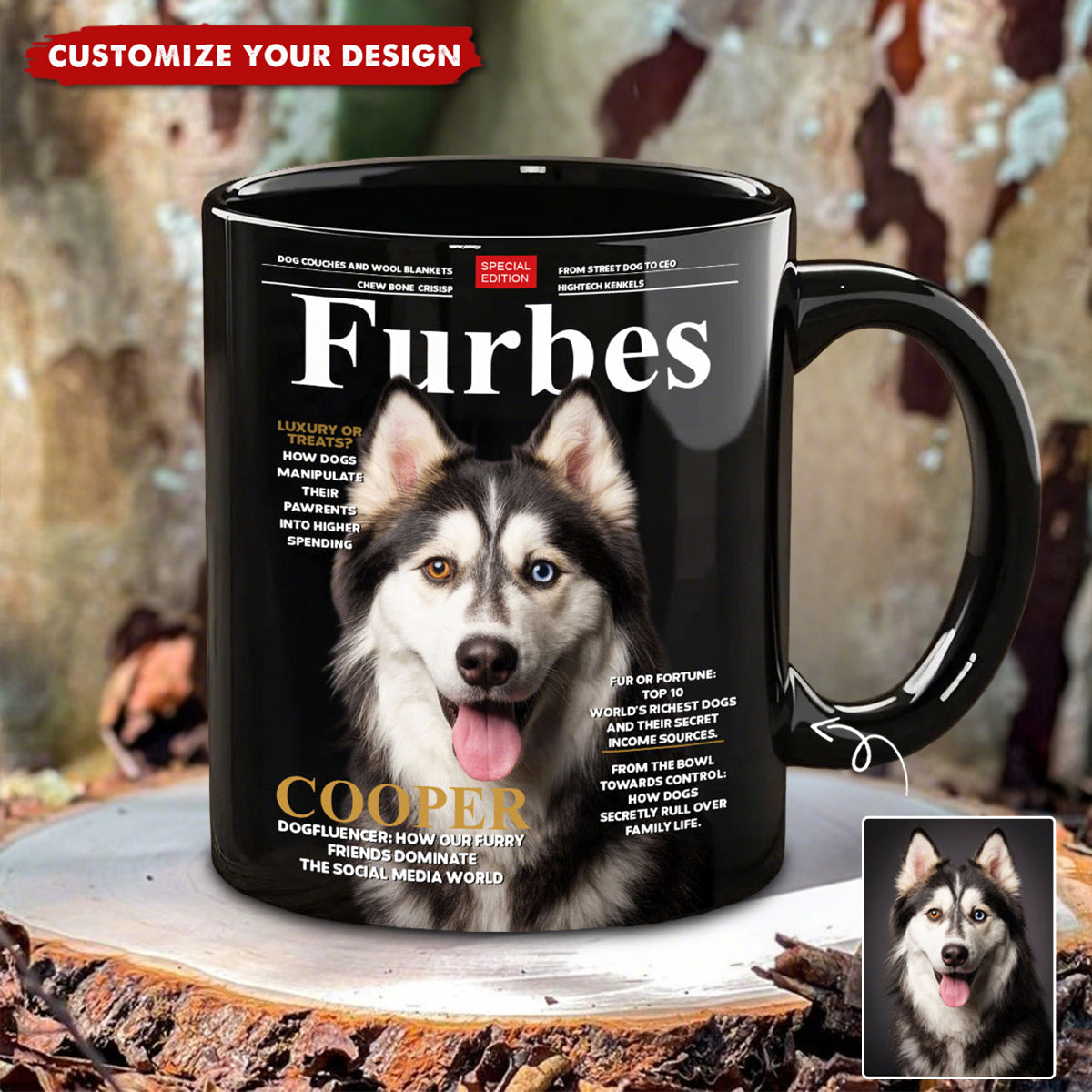 Furbes Custom Photo Dog Mug Gift For Dog Lover