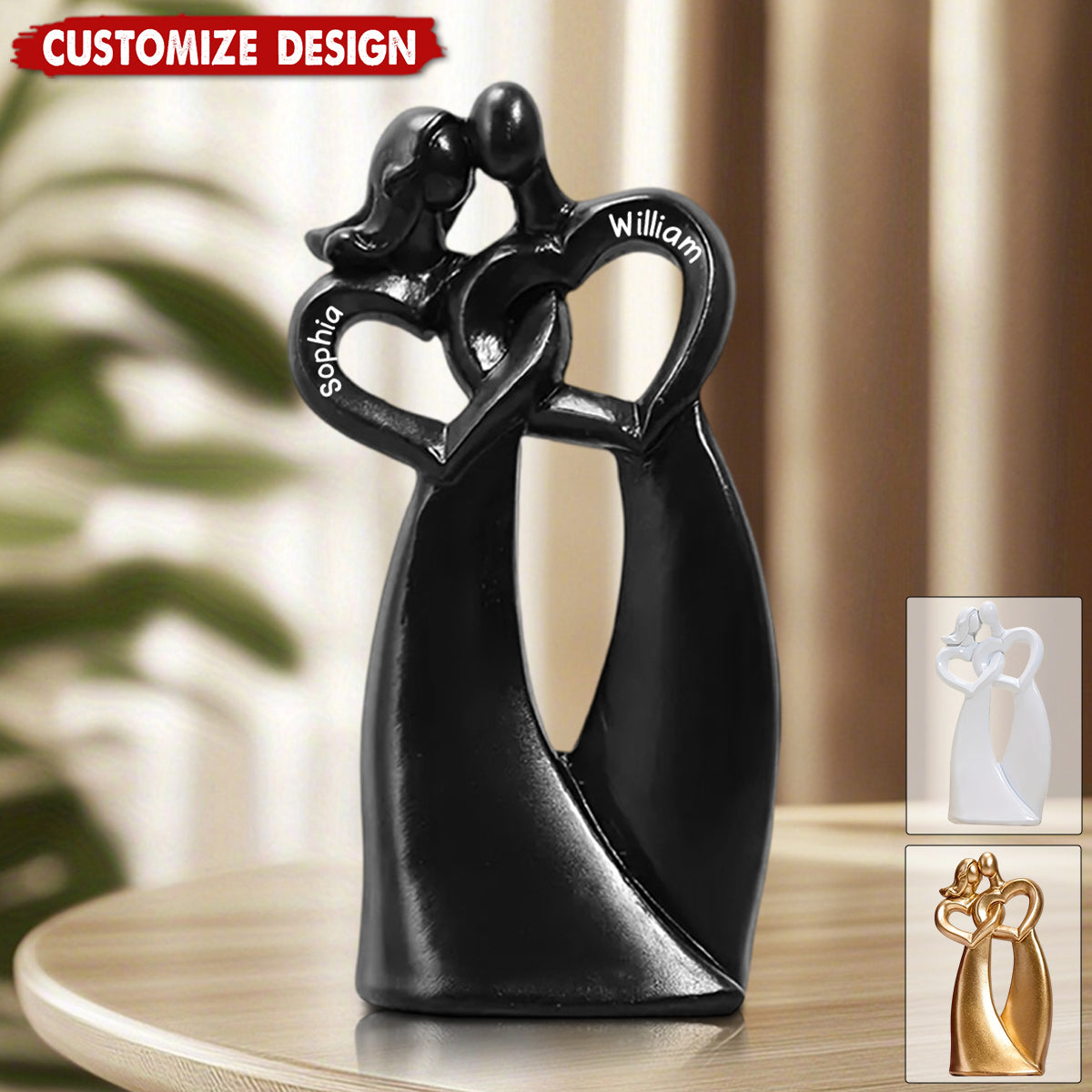 Personalized Romantic Heart Couple Acrylic Plaque - Gift for Couple