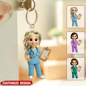 To My Favorite Nurse Personalized Keychain - Gift For Nurse