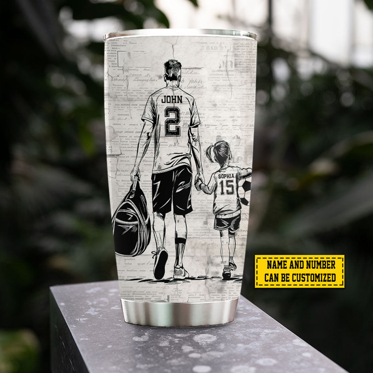 Behind Every Soccer Player-Personalized Soccer Dad Boy/Girl Stainless Steel Tumbler-Father's Day Gift For Soccer Lovers
