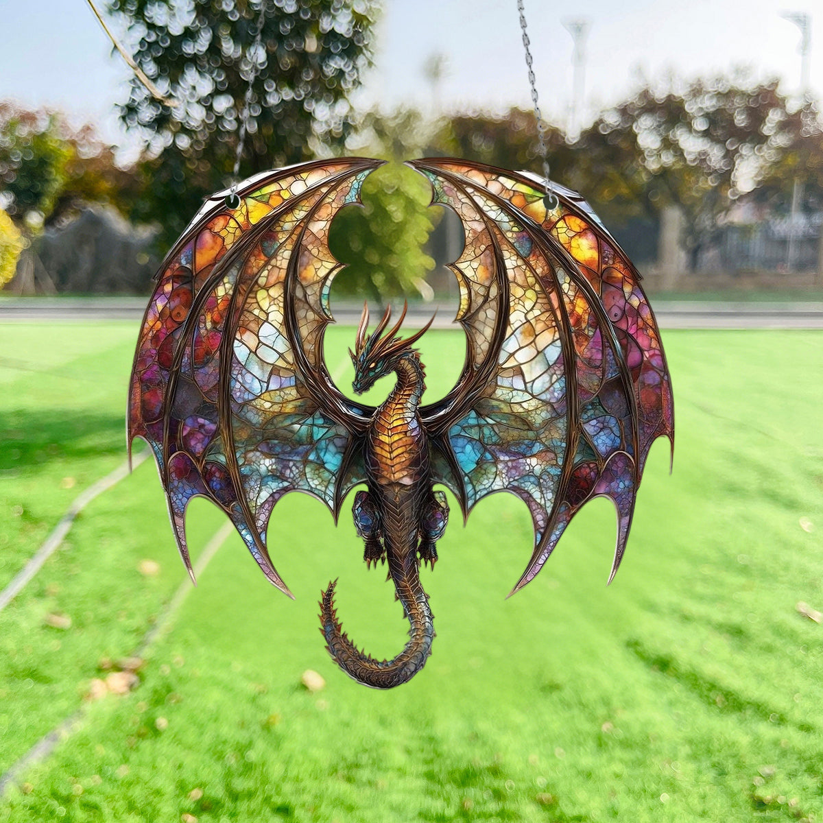 Majestic Dragon Window Hanging Suncatcher Ornament - Nique Gift for Dragon Lovers