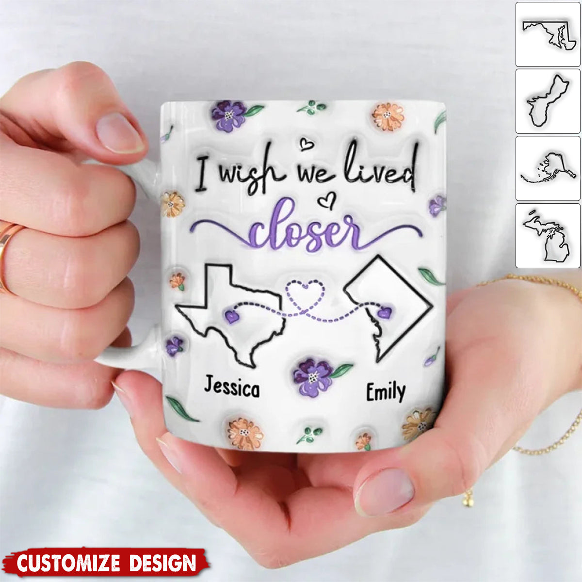 I Found A Sister By Heart - Bestie Personalized 3D Inflated Effect Printed Mug - Gift For Best Friends