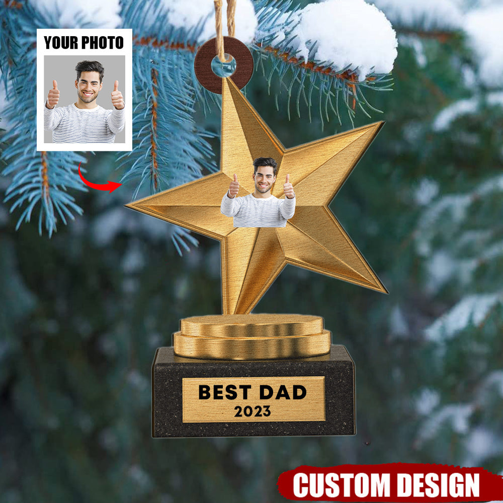 You Did It - Personalized Wooden Photo Ornament - Gift For Family