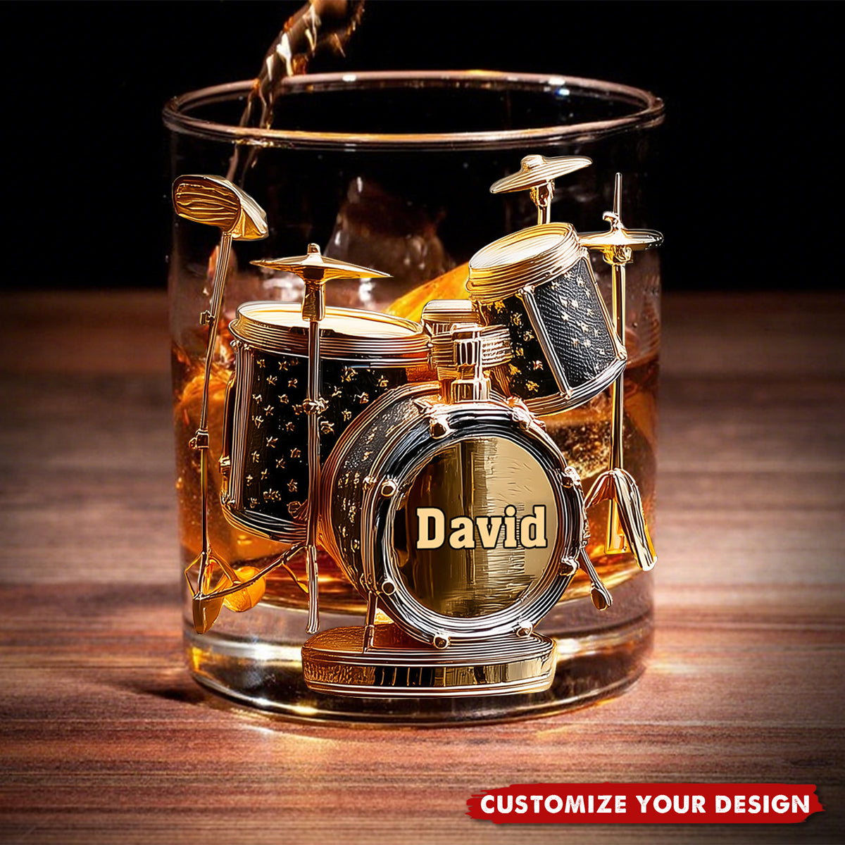 Awsome Drumer - Personalized Drummer Whiskey Glass