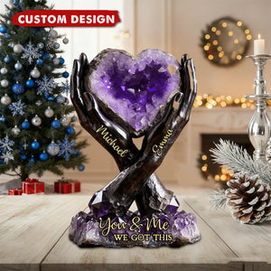 Personalized Couple Custom Shaped Acrylic Plaque - You & Me We Got This