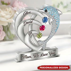 Personalized Dolphin Mom Grandma Plaque