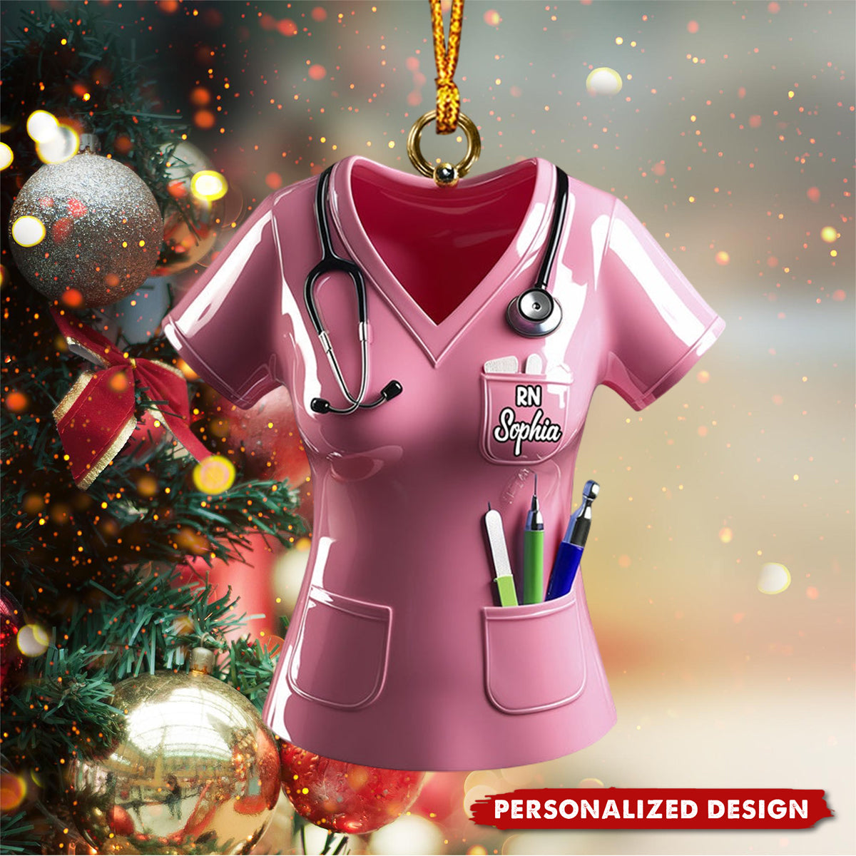 Christmas Nurse - Personalized Nurse Ornament