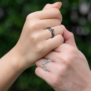 Personalized Matching Ring, Custom Secret Message Ring - Anniversary Gift for Couples