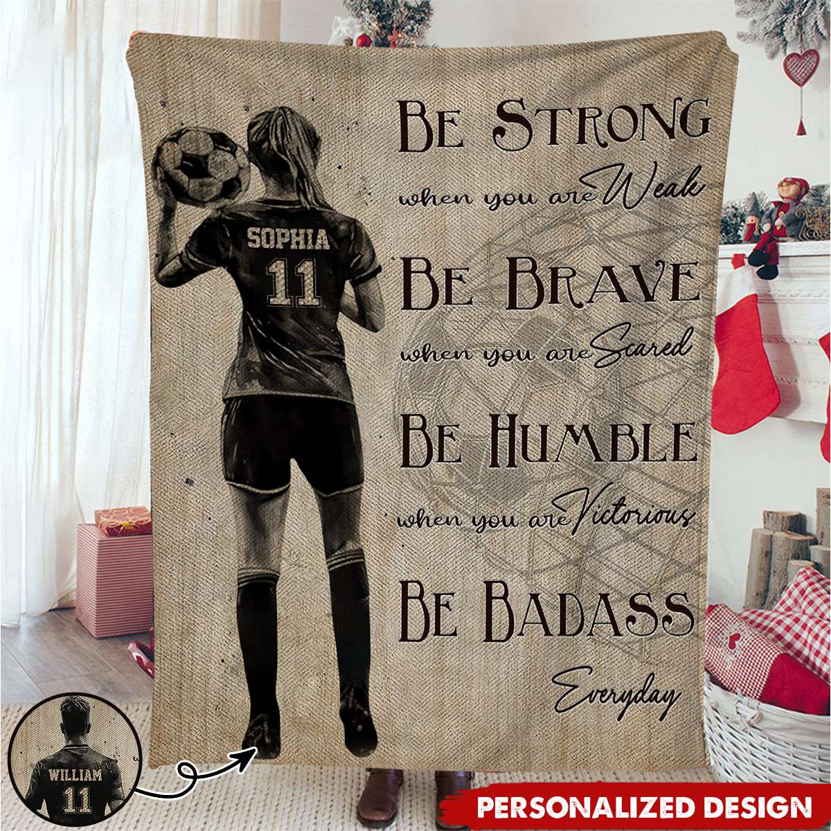 Be Strong When You Are Weak-Personalized Soccer Blanket-Blanket Gift For Soccer Lovers