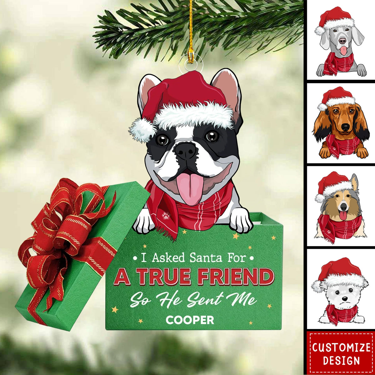 A True Friend - Personalized Acrylic Ornament - 2024 New Release