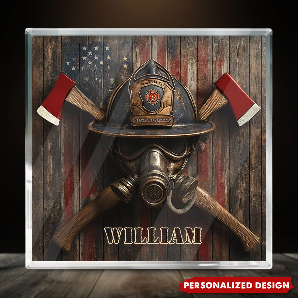 Firefighter's Honor Emblem-Personalized Plaque