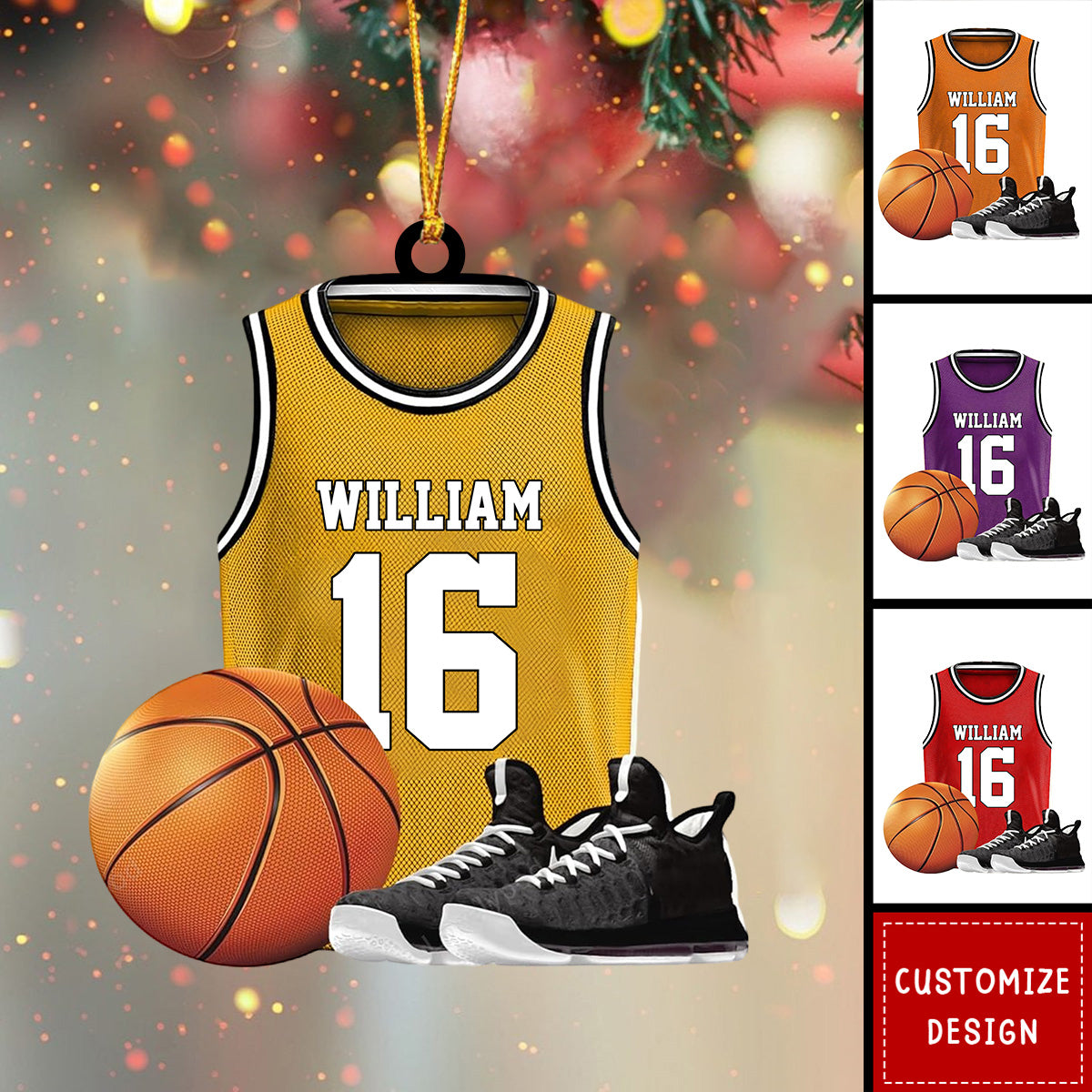 2024 New Release - Personalized Basketball Christmas Ornament