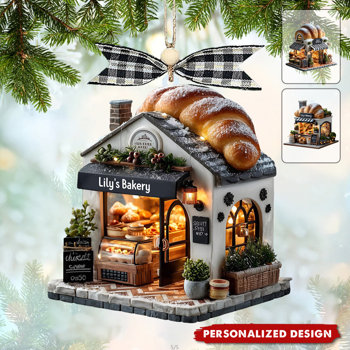 Personalized Bakery Christmas Ornament