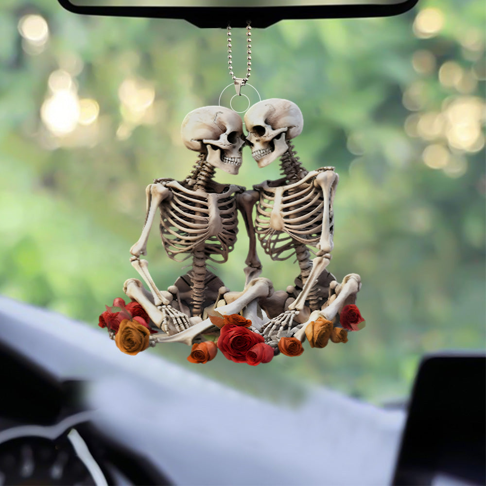 Skeleton Couple Car Ornament - Gift For Couple