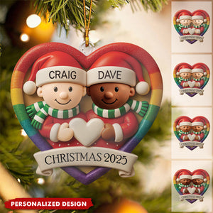 Personalized Same Sex Couple Christmas Ornament