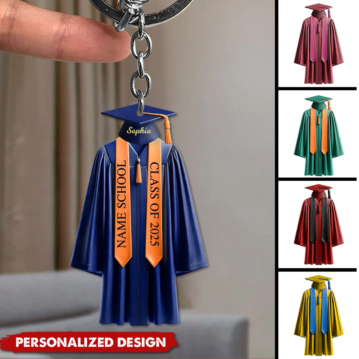 Be The Best Of Whatever You Are-Personalized Keychain-Graduation Gift For Family And Friends